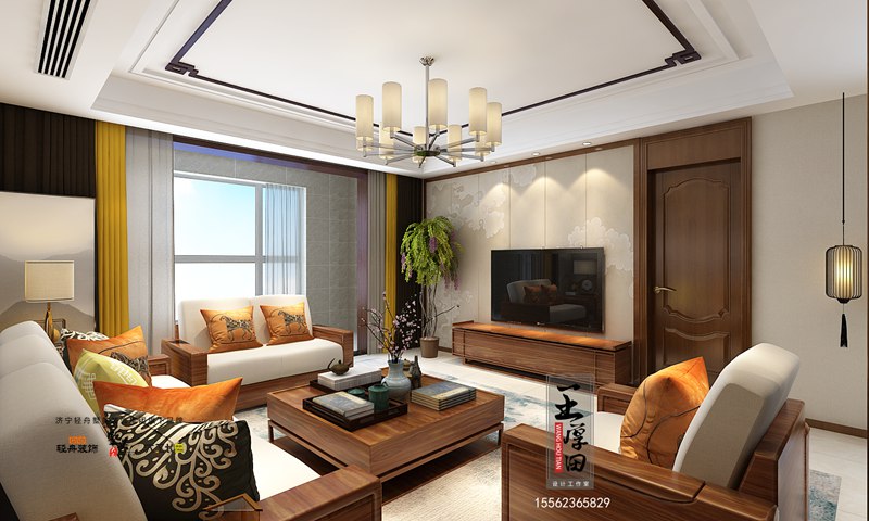 创业公寓-新中式风格装修设计方案――设计师王厚田